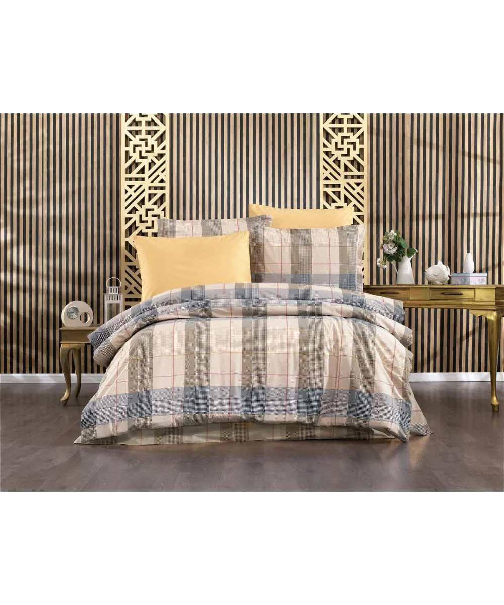 Σεντόνια Εμπριμέ Σετ 3 τεμ Αντιγόνη 340 220X240 Beige 100%  Cotton Flannel