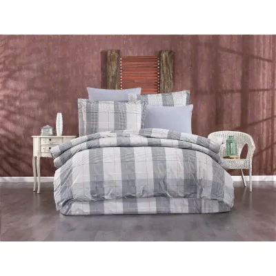 Σεντόνια Εμπριμέ Σετ 4 τεμ Αντιγόνη 339 220X240 Grey 100%  Cotton Flannel