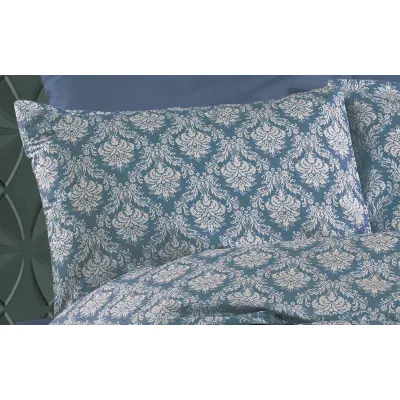 Μαξιλαροθήκη Εμπριμέ Οφηλία 279 50X70 Blue 70/30 Cott/Pol