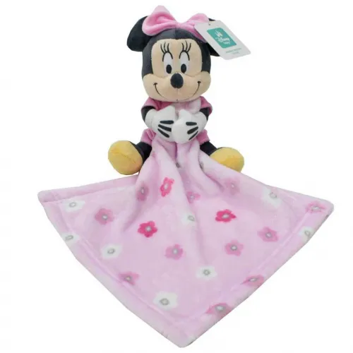 Λούτρινο Disney Home με Πανάκι Παρηγορίας Coral Fleece Εμπριμέ bebe Minnie 37 Ύψος 25 cm Pink 100%  Polyester