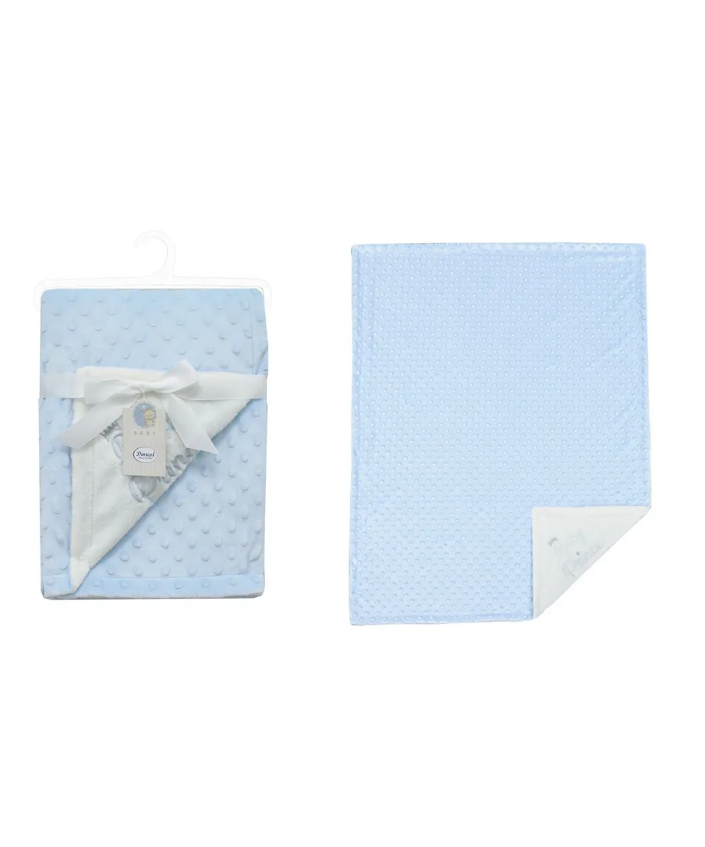 Κουβέρτα Minky Bubble bebe 420 gr/m² Prince 33 75X100 Sky Blue 100%  Polyester