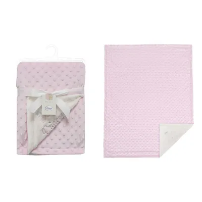 Κουβέρτα Minky Bubble bebe 420 gr/m² Princess 34 75X100 Pink 100%  Polyester
