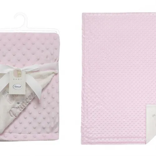 Κουβέρτα Minky Bubble bebe 420 gr/m² Princess 34 75X100 Pink 100%  Polyester