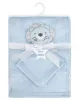 Νάνι-Πανάκι Παρηγοριάς bebe σετ 2 τεμ. Lion 09 33X33 & Κουβέρτα Coral Fleece 75X100 cm Sky Blue 100%  Polyester