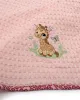 Κουβέρτα Πικέ Με Κέντημα bebe Giraffe 171 80X110 Pink 100%  Cotton