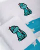 Πετσέτα Με Κέντημα Σετ 2 τεμ bebe Dinosaur 180 30X50,70X140 White-Sky Blue 100%  Cotton