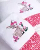 Πετσέτα Με Κέντημα Σετ 2 τεμ bebe Deer 197 30X50,70X140 White-Pink 100%  Cotton
