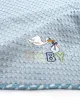 Κουβέρτα Πικέ Με Κέντημα bebe Stork 191 80X110 Sky Blue 100%  Cotton