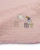 Κουβέρτα Πικέ Με Κέντημα bebe Stork 192 80X110 Pink 100%  Cotton
