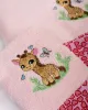 Πετσέτα Με Κέντημα Σετ 2 τεμ bebe Giraffe 171 30X50,70X140 Pink 100%  Cotton