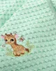Κουβέρτα Πικέ Με Κέντημα bebe Giraffe 174 80X110 Mint 100%  Cotton