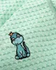 Κουβέρτα Πικέ Με Κέντημα bebe Dinosaur 182 100X160 Mint 100%  Cotton