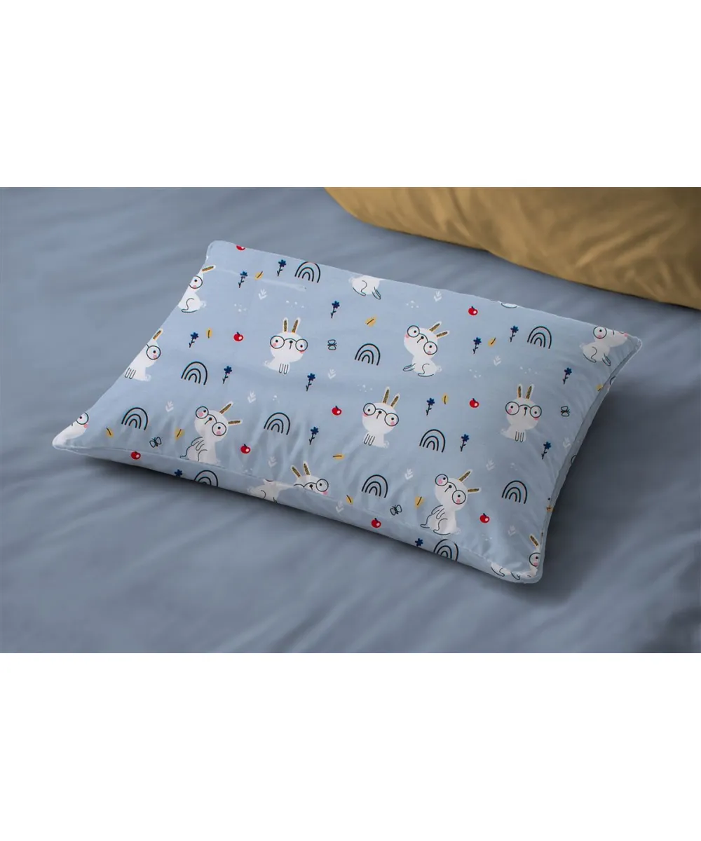 Μαξιλαροθήκη Εμπριμέ kids Rabbit Garden 584 50X70 Sky Blue 100%  Cotton