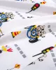 Παπλωματοθήκη Εμπριμέ bebe Animal Grand Prix 589 120X160 White-Blue 100%  Cotton