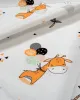 Σεντονάκι Λίκνου bebe Giraffe 599 80X110 White-Orange 100%  Cotton