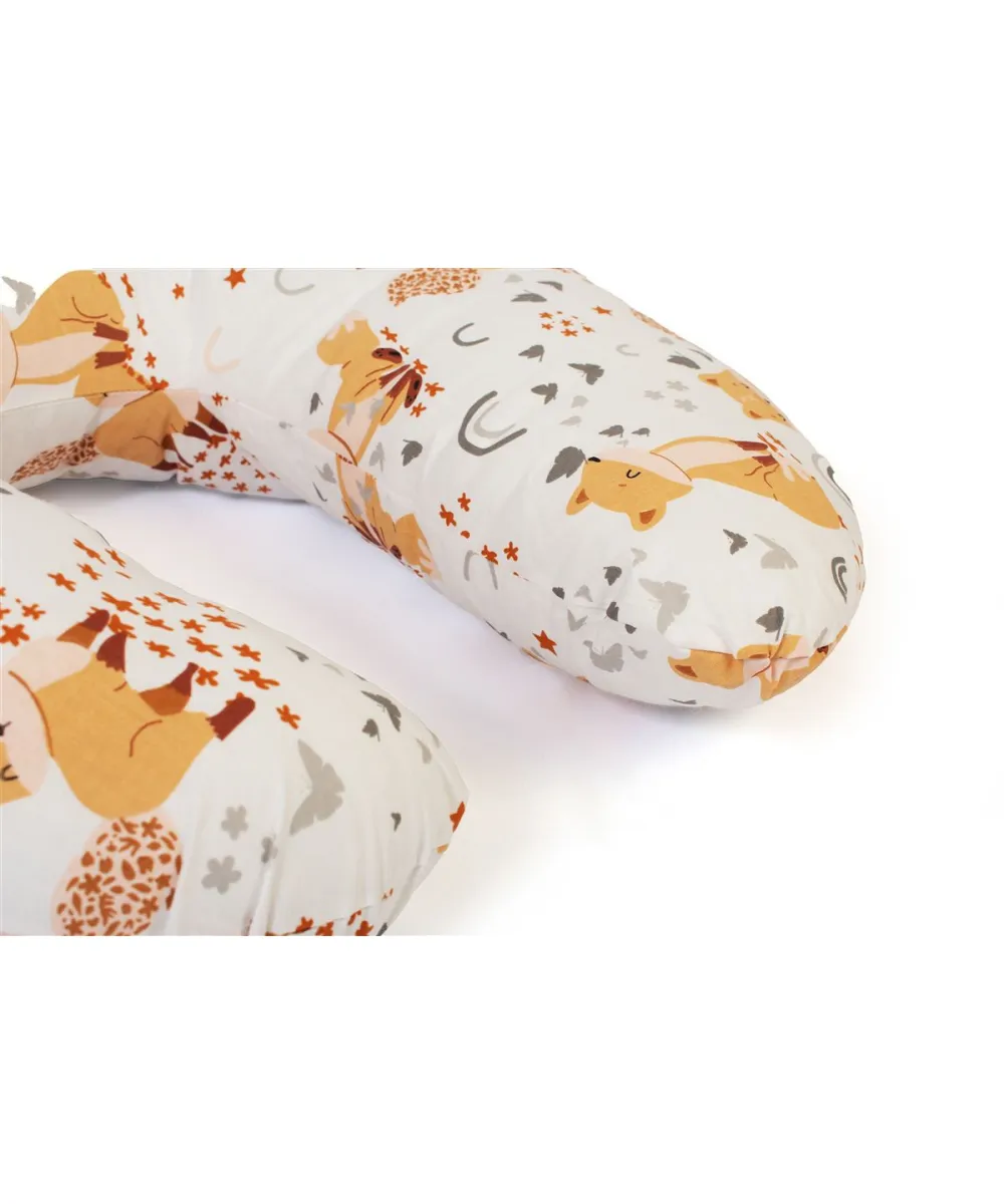 Μαξιλάρι Θηλασμού bebe Cute Fox 02 60x50x15 White-Beige 100%  Cotton