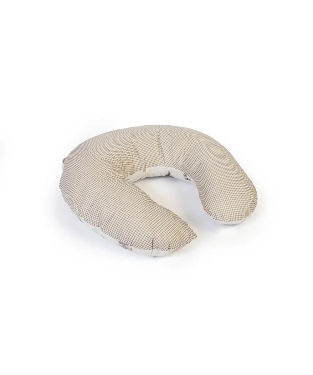 Μαξιλάρι Θηλασμού bebe Bear-s Nest 05 60x50x15 White-Grey 100%  Cotton