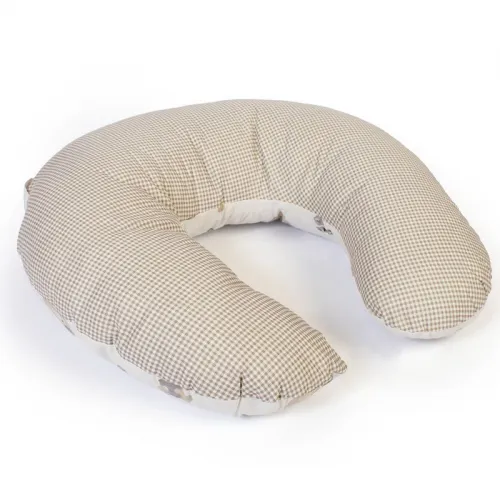 Μαξιλάρι Θηλασμού bebe Bear-s Nest 05 60x50x15 White-Grey 100%  Cotton
