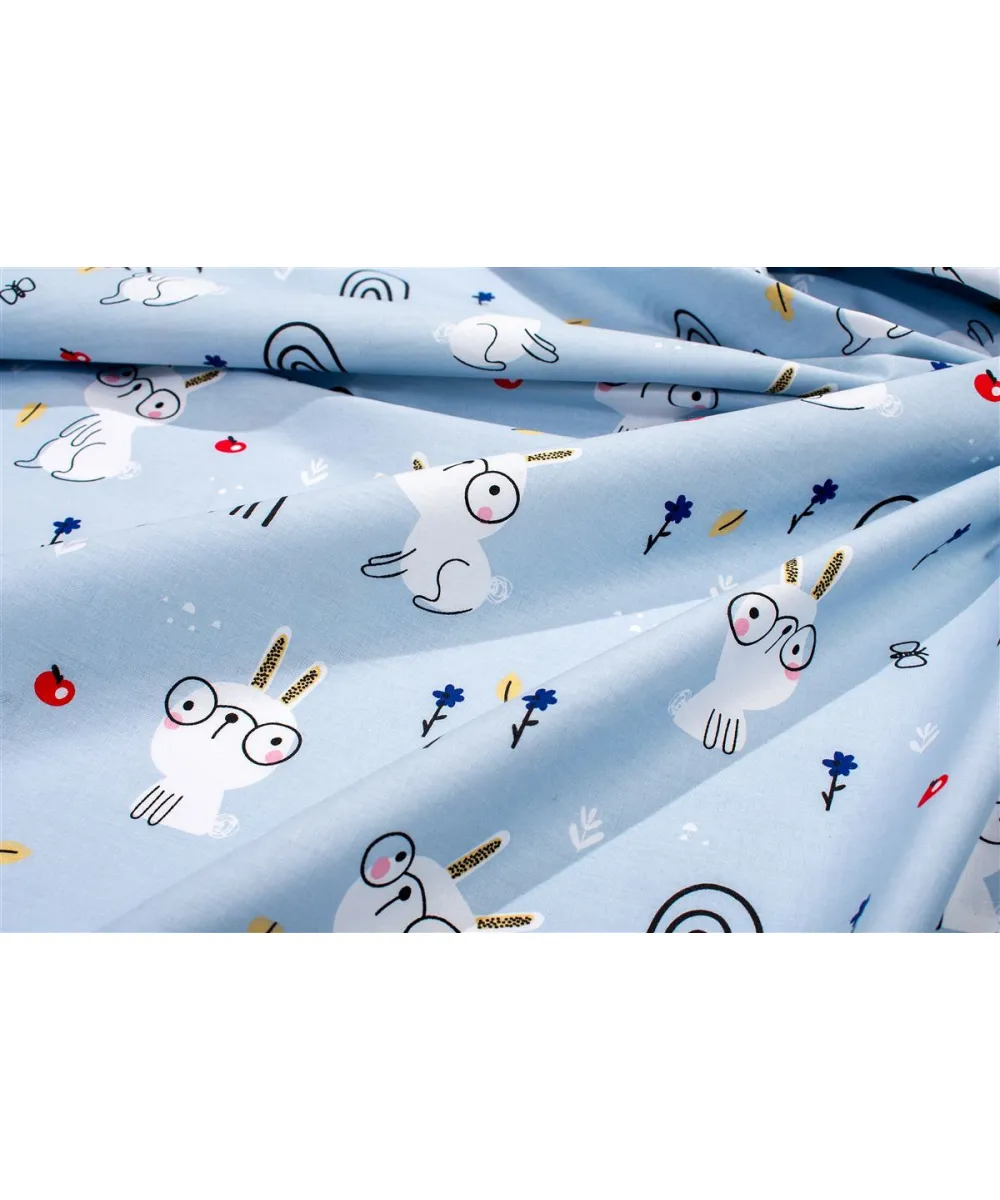 Κατωσέντονο Με Λάστιχο bebe Rabbit Garden 584 0,70X1,40X0,15 Sky Blue 100%  Cotton