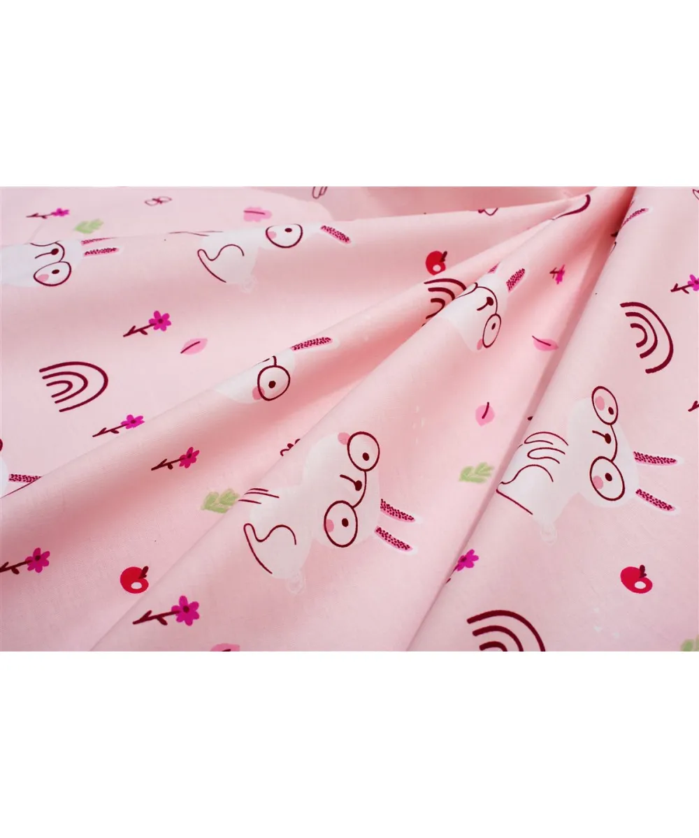 Κατωσέντονο Με Λάστιχο bebe Rabbit Garden 585 0,70X1,40X0,15 Pink 100%  Cotton