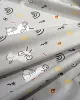 Κατωσέντονο Με Λάστιχο bebe Rabbit Garden 586 0,70X1,40X0,15 Grey 100%  Cotton