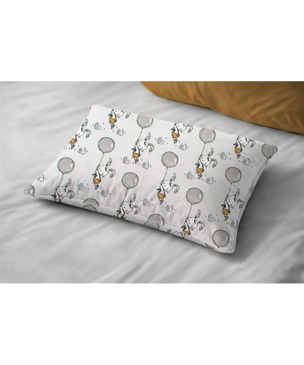 Μαξιλαροθήκη Εμπριμέ bebe Floating Bunny 715 35X45 Grey 100%  Cotton