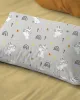 Μαξιλαροθήκη Εμπριμέ kids Rabbit Garden 586 50X70 Grey 100%  Cotton