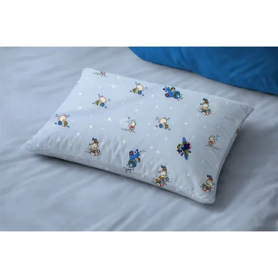 Μαξιλαροθήκη Εμπριμέ kids Bear-s Playtime 591 50X70 Sky Blue 100%  Cotton