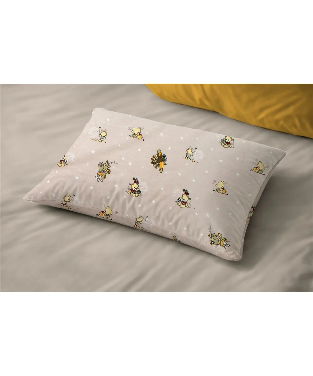 Μαξιλαροθήκη Εμπριμέ kids Bear-s Playtime 592 50X70 Beige 100%  Cotton