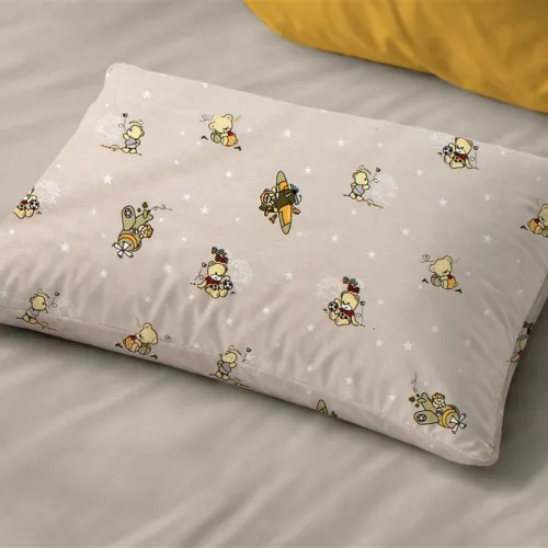 Μαξιλαροθήκη Εμπριμέ kids Bear-s Playtime 592 50X70 Beige 100%  Cotton