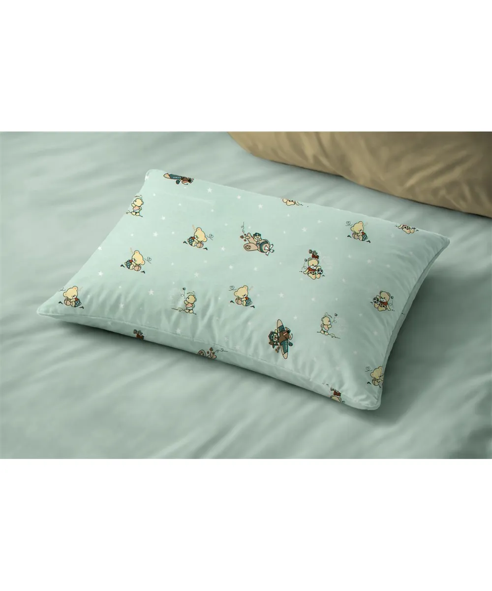 Μαξιλαροθήκη Εμπριμέ kids Bear-s Playtime 593 50X70 Mint 100%  Cotton
