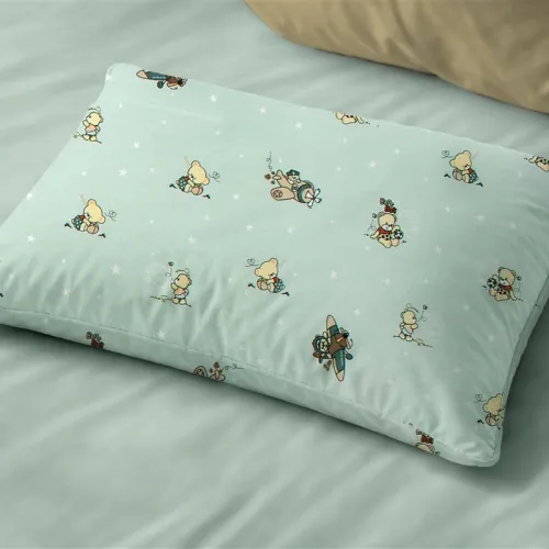 Μαξιλαροθήκη Εμπριμέ kids Bear-s Playtime 593 50X70 Mint 100%  Cotton