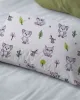 Μαξιλαροθήκη Εμπριμέ kids Baby Foxes 594 50X70 White-Pastel Lilac 100%  Cotton