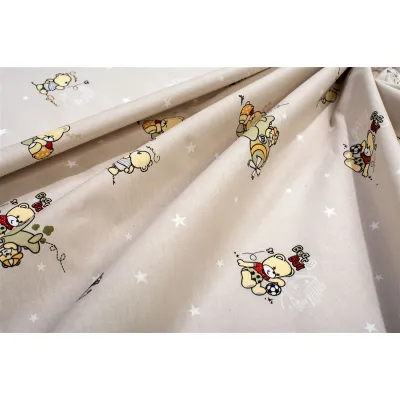 Παπλωματοθήκη Εμπριμέ bebe Bear-s Playtime 592 120X160 Beige 100%  Cotton