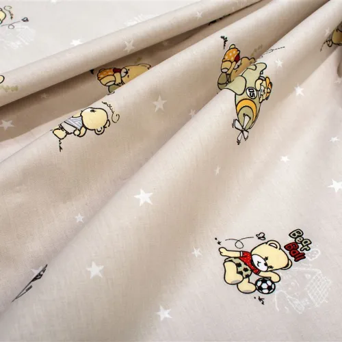 Παπλωματοθήκη Εμπριμέ kids Bear-s Playtime 592 160X240 Beige 100%  Cotton