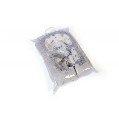 Φωλιά Ύπνου bebe Rainbow 01 85x60x15 White-Grey 100%  Cotton