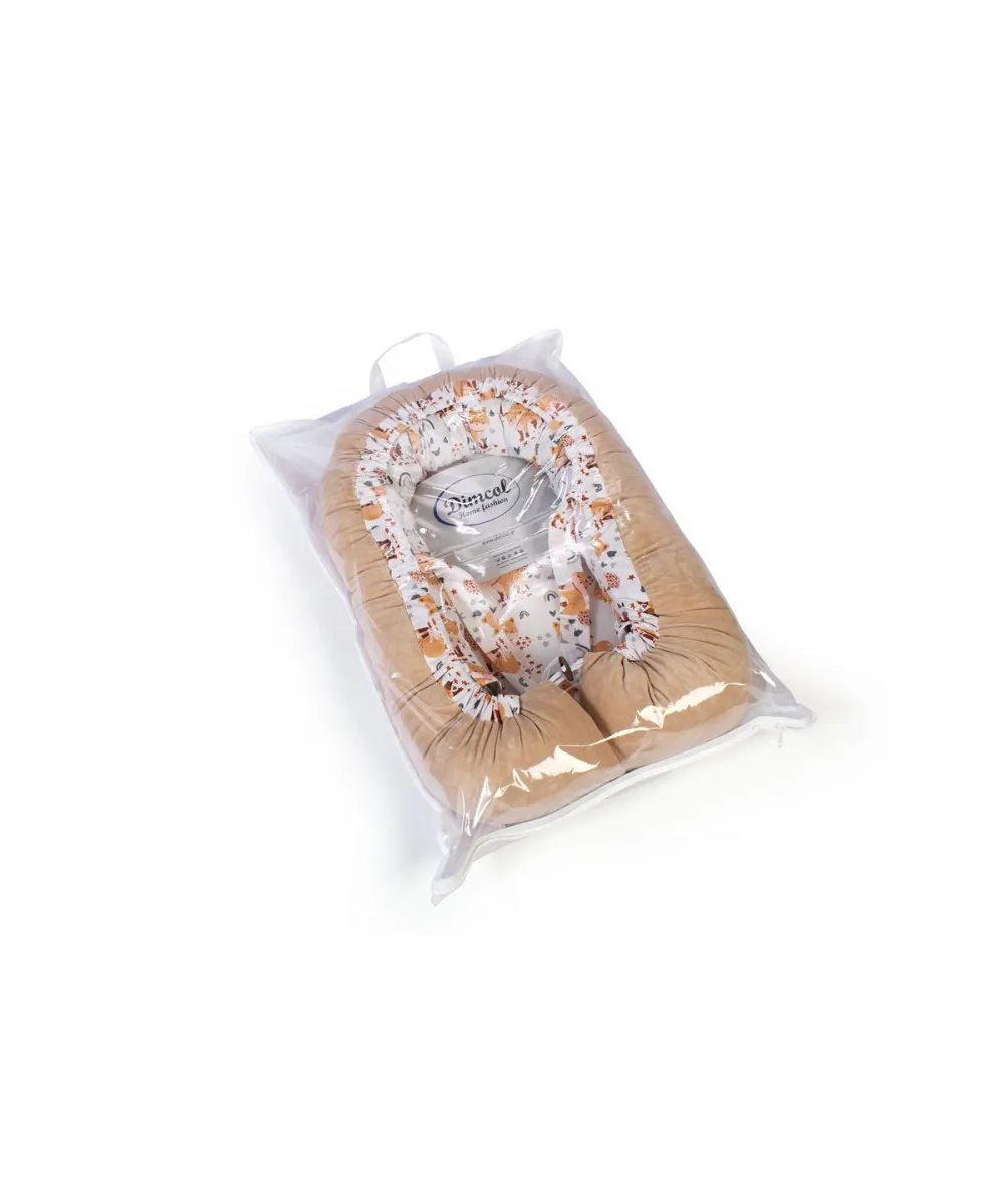 Φωλιά Ύπνου bebe Cute Fox 02 85x60x15 White-Beige 100%  Cotton