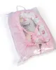 Φωλιά Ύπνου bebe Bear-s Nest 04 85x60x15 White-Pink 100%  Cotton