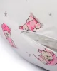 Μαξιλάρι Εγκυμοσύνης - Θηλασμού 2 σε 1 bebe Bear-s Nest 04 155x35x20 White-Pink 100%  Cotton