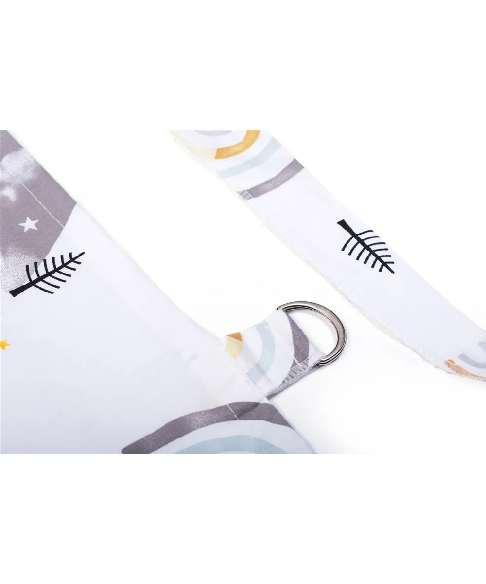 Ποδιά Θηλασμού bebe Rainbow 01 105x70 White-Grey 100%  Cotton