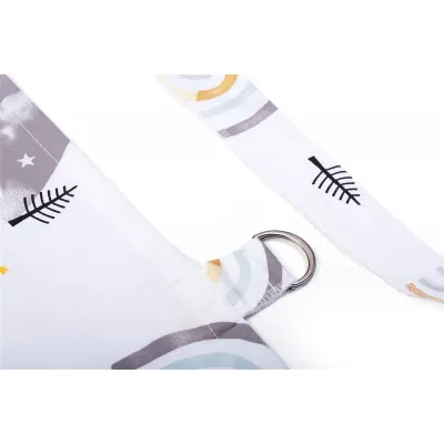 Ποδιά Θηλασμού bebe Rainbow 01 105x70 White-Grey 100%  Cotton