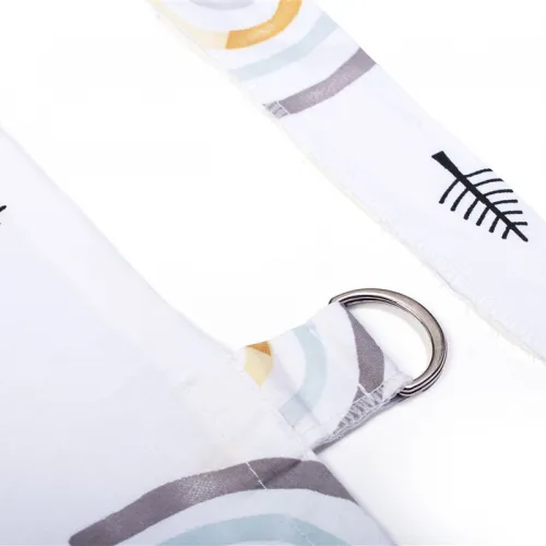 Ποδιά Θηλασμού bebe Rainbow 01 105x70 White-Grey 100%  Cotton