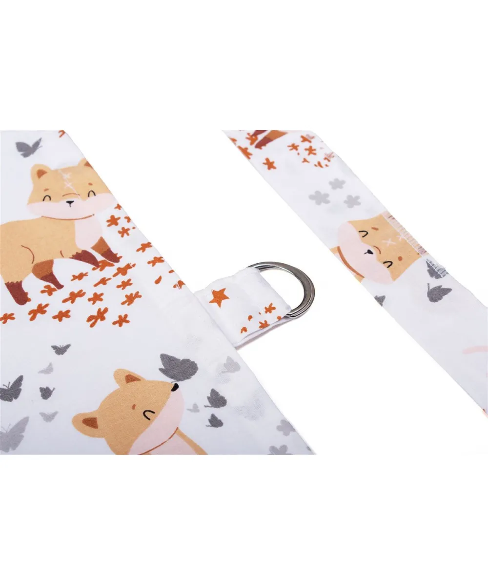 Ποδιά Θηλασμού bebe Cute Fox 02 105x70 White-Beige 100%  Cotton
