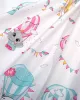 Κατωσέντονο Με Λάστιχο bebe The Floating Zoo 597 0,70X1,40X0,15 White-Pink 100%  Cotton