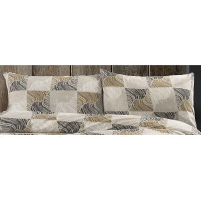 Μαξιλαροθήκη Εμπριμέ Κλεοπάτρα 609 50X70 Beige-Black 70/30 Cott/Pol