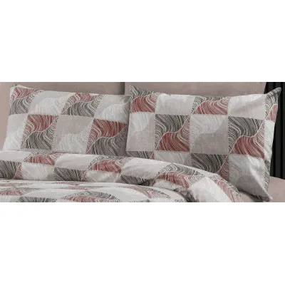 Μαξιλαροθήκη Εμπριμέ Κλεοπάτρα 611 50X70 Red-Black 70/30 Cott/Pol