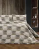 Σεντόνια Εμπριμέ Σετ 4 τεμ Κλεοπάτρα 609 240X270 Beige-Black 70/30 Cott/Pol