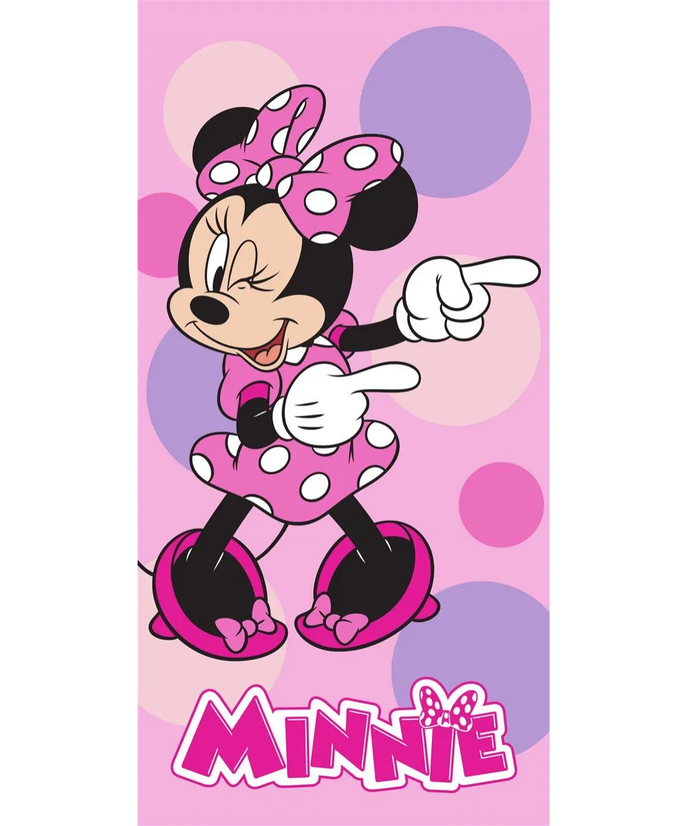 Πετσέτα Θαλάσσης Quick Dry Disney Home Minnie 182 70X140 Pastel Lilac 100%  Microfiber