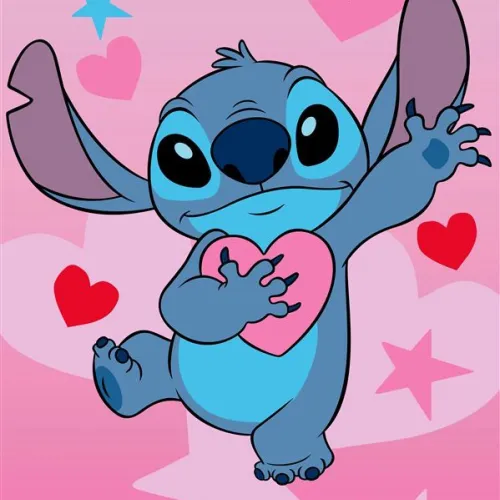 Πετσέτα Θαλάσσης Quick Dry Disney Home Lilo & Stitch 085 70X140 Baby Pink 100%  Microfiber
