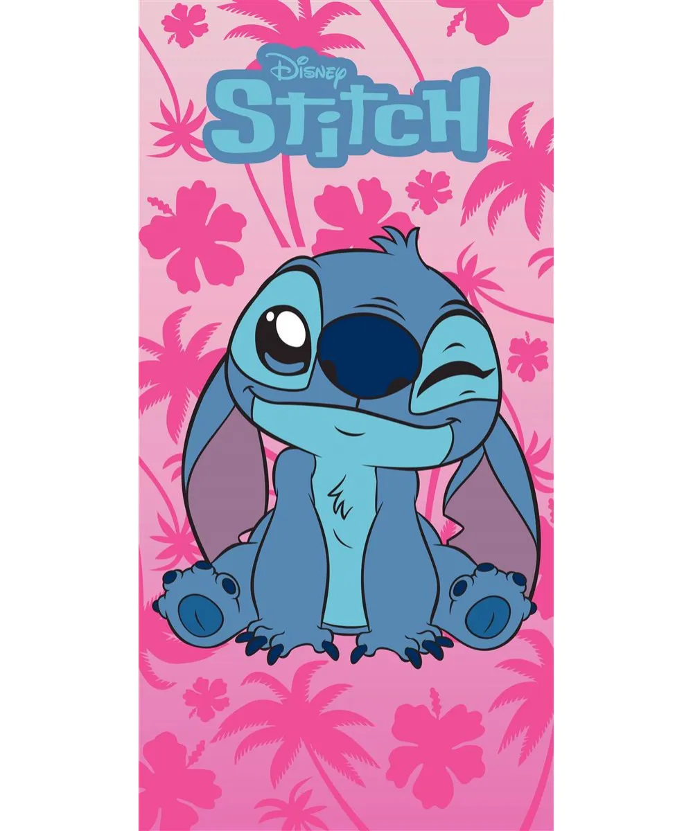 Πετσέτα Θαλάσσης Quick Dry Disney Home Lilo & Stitch 189 70X140 Pink 100%  Microfiber